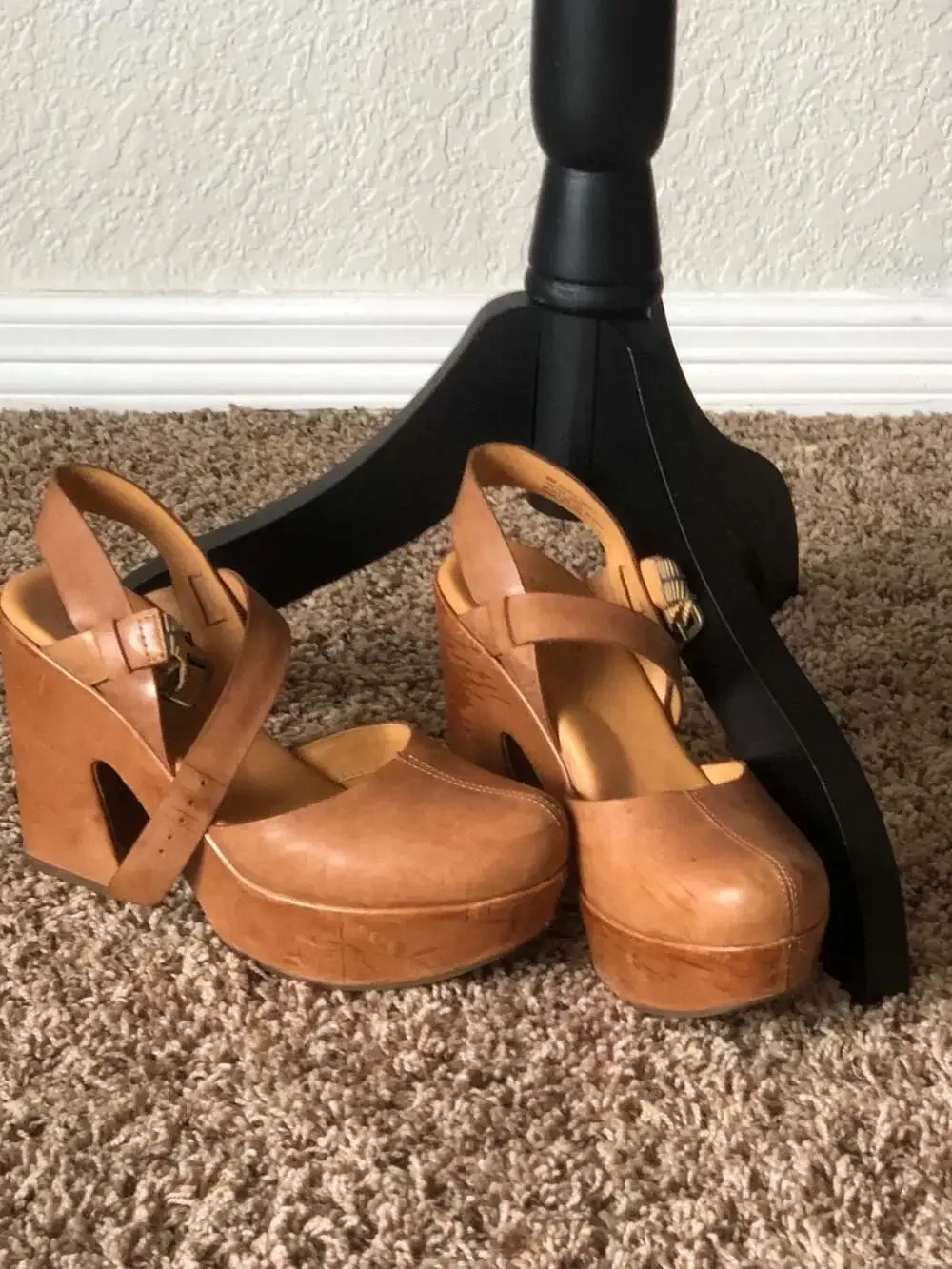 Kork-Ease Myra Leather Platform Wedge Sandals - Picture 1 of 7